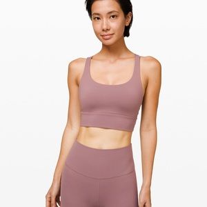 Lululemon Energy bra longline in misty mocha